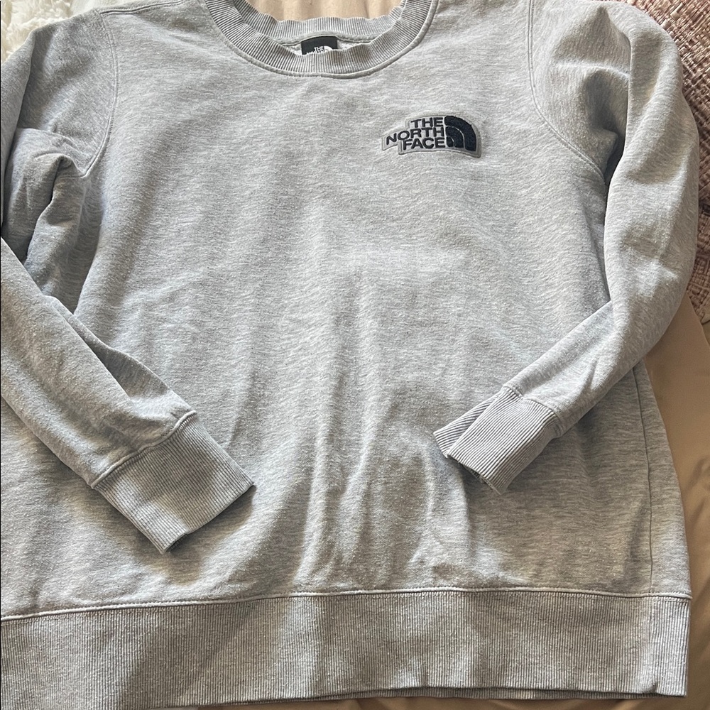 The North Face Light Gray Crewneck Sweatshirt